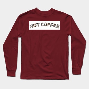 Curved Hot Coffee Long Sleeve T-Shirt
